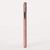 Coques Case-Mate iPhone Rose Gold Glitter Sparkle Eyelashes Monogram (Dos/Droite)