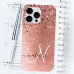 Coque Pour Pour iPhone 14 Pro Max Rose Gold Jolie fille Parties scintillant argent b<br><div class="desc">Personnalisez facilement ce design branché de boîtier de téléphone chic avec une jolie parties scintillant brillante en argent sur un arrière - plan métallique brossé en or rose.</div>