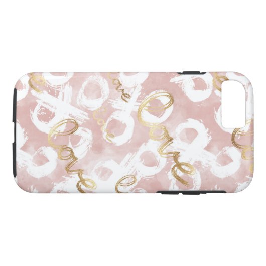 Coques Case-Mate iPhone Rose Gold Love XO (Dos (Horizontal))
