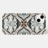 Coques Case-Mate iPhone Rose Gold Marble Blanc Luxe Glam (Verso (horizontal))