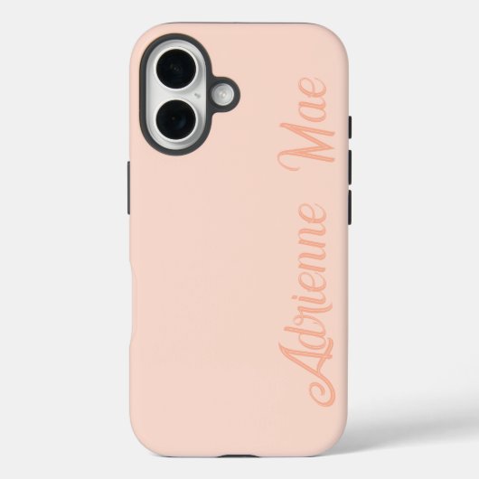 Coques Case-Mate iPhone Rose Gold Modern Script Monogram Name (Verso)