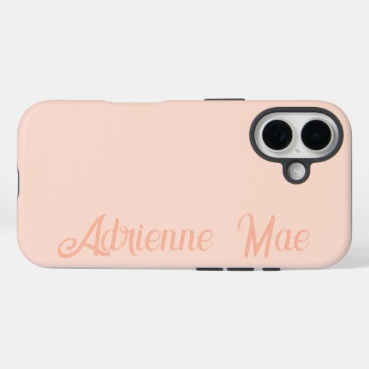 Coques Case-Mate iPhone Rose Gold Modern Script Monogram Name (Verso (horizontal))