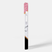 Coques Case-Mate iPhone Rose Gold Noir et Motif Marbre blanc (Verso / Gauche)