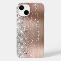 Rose Gold Pailleté Argent Glamour Féminin Signatur