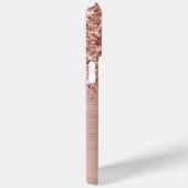 Coques Case-Mate iPhone Rose Gold Pailleté Glam Nom (Verso / Droite)