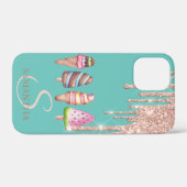 Coques Case-Mate iPhone Rose Gold Parties scintillant Drives Crème glacée  (Verso (horizontal))