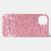 Coques Case-Mate iPhone Rose Gold Parties scintillant Nom personnalisé (Verso (horizontal))