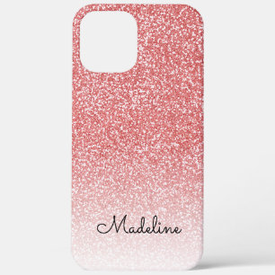 Case-Mate iPhone Case Rose Gold Parties scintillant Ombre Black Script N