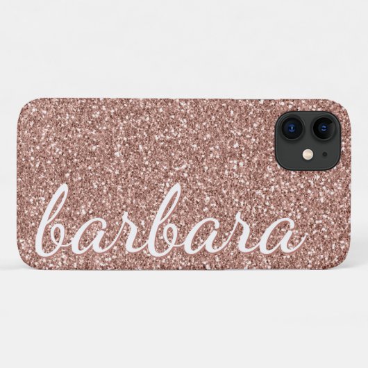 Coques Case-Mate iPhone Rose Gold Parties scintillant Script tendance Pers (Dos (Horizontal))