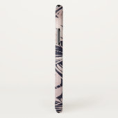 Coques Case-Mate iPhone Rose Gold Pink Dark Tropical Palm Tree Leaves (Dos/Droite)