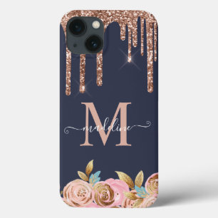 Case-Mate iPhone Case Rose Gold Sparkle Glam Parties scintillant Monogra