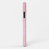 Coques Case-Mate iPhone Rose Gold Sparkly - Parties scintillant Or Monogra (Dos/Droite)