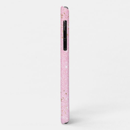 Coques Case-Mate iPhone Rose Gold Sparkly - Parties scintillant Or Monogra (Dos/Gauche)