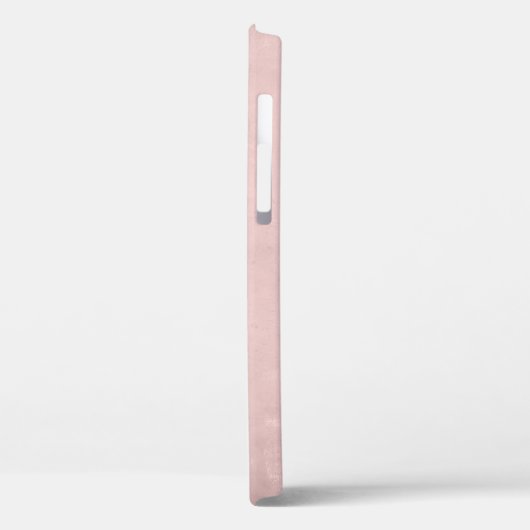 Coques Case-Mate iPhone Rose Gold style rustique Nom Monogramme (Verso / Gauche)