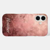 Coques Case-Mate iPhone Rose Gold Textured Background  (Verso (horizontal))
