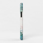 Coques Case-Mate iPhone Rose Gold Turquoise Bloom Art (Dos/Droite)