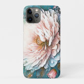Coques Case-Mate iPhone Rose Gold Turquoise Bloom Art (Dos)
