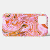 Coques Case-Mate iPhone Rose, Gray and Orange Marble (Verso (horizontal))