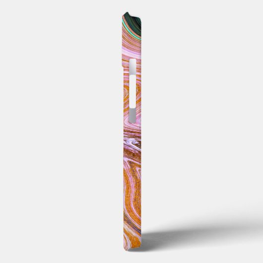 Coques Case-Mate iPhone Rose, Gray and Orange Marble (Verso / Gauche)