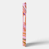 Coques Case-Mate iPhone Rose, Gray and Orange Marble (Verso / Droite)