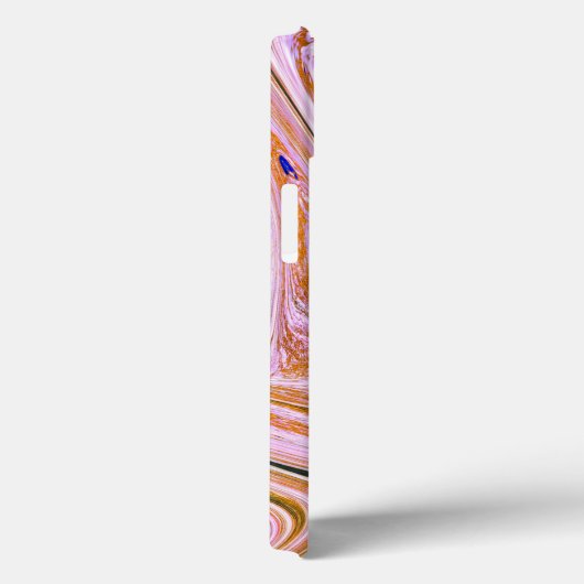 Coques Case-Mate iPhone Rose, Gray and Orange Marble (Verso / Droite)