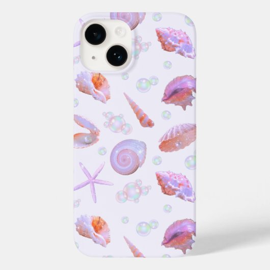 Coques Case-Mate iPhone Rose Iridescent Mermaidcore Coquillage Perle Y2K (Verso)