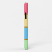 Coques Case-Mate iPhone Rose jaune bleu vert - Combinaison de couleurs (Dos/Droite)
