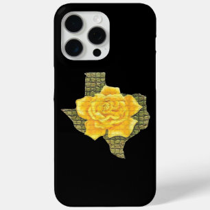 Coque iPhone 15 Pro Max Rose Jaune Du Texas Motif Flower