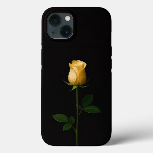 Coques Case-Mate iPhone Rose jaune ensoleillée iPhone 13 Noir 4 Luxe (Verso)