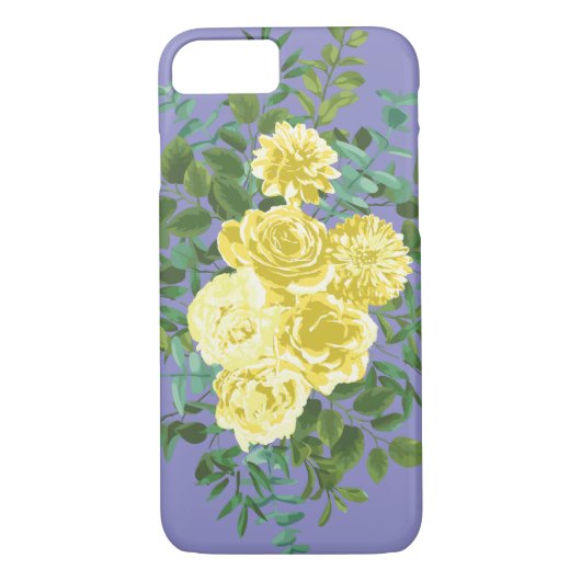 Coques Case-Mate iPhone Rose jaune et Mariage de fenêtre violet (Dos)