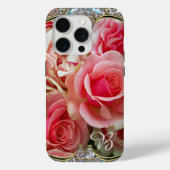 Coques Case-Mate iPhone Rose Juxtapose Monogramme (Verso)