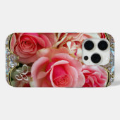 Coques Case-Mate iPhone Rose Juxtapose Monogramme (Verso (horizontal))