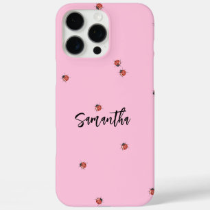 Coques iPhone 16 Pro Max Rose Ladybug