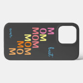 Coques Case-Mate iPhone Rose Meilleure maman jamais (Verso (horizontal))