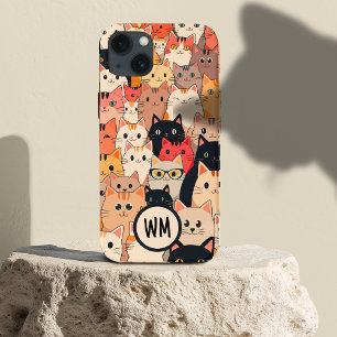 Case-Mate iPhone Case Rose mignon chaud trop de chats Nom personnalisé