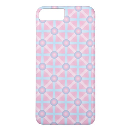 Coques Case-Mate iPhone Rose mignon, violet et bleu clair Motif (Dos)