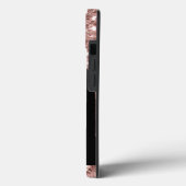 Coques Case-Mate iPhone Rose moderne Monogrammed Gold Parties scintillant (Verso / Gauche)