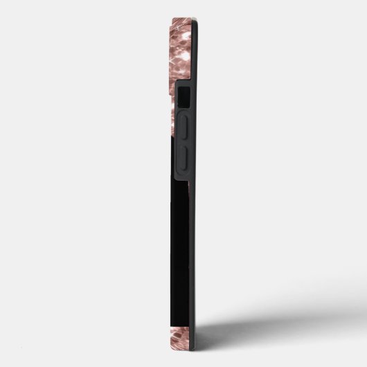 Coques Case-Mate iPhone Rose moderne Monogrammed Gold Parties scintillant  (Verso / Gauche)