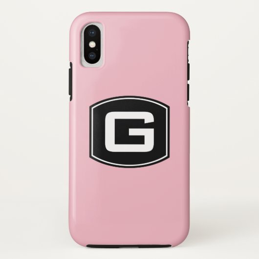 Coques Case-Mate iPhone Rose Monogramme (Dos)