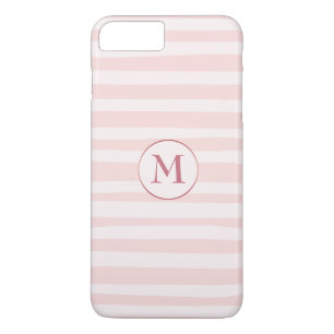 Case-Mate iPhone Case Rose Monogramme de rayures rose vif Personnalisé