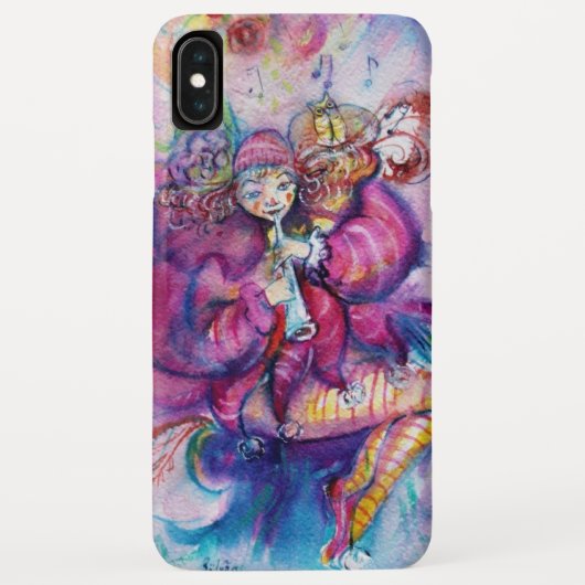 Coques Case-Mate iPhone ROSE MUSICALE NUIT AVEC OWL Notes musicales (Dos)