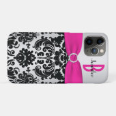 Coques Case-Mate iPhone Rose, Noir, Argent Damas (Dos (Horizontal))
