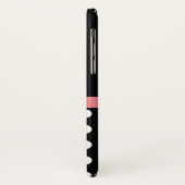 Coques Case-Mate iPhone Rose noir blanc Polka point Monogramme (Dos/Gauche)