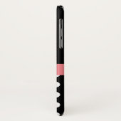 Coques Case-Mate iPhone Rose noir blanc Polka point Monogramme (Dos/Gauche)