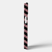 Coques Case-Mate iPhone Rose noir Chevron rose Parties scintillant Monogra (Verso / Droite)