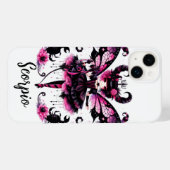 Coques Case-Mate iPhone Rose Noir Fée Gothique Scorpio Astrologie Zodiac (Verso (horizontal))