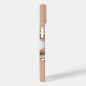 Coques Case-Mate iPhone Rose or argent agate marbre nom script (Verso / Droite)