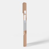 Coques Case-Mate iPhone Rose or argent agate marbre nom script (Verso / Gauche)