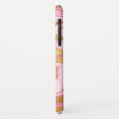 Coques Case-Mate iPhone Rose, Or et Marbre blanc Élégant Moderne (Dos/Gauche)