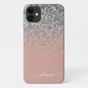 Case-Mate iPhone Case Rose or rose rose pâle Parties scintillant argent